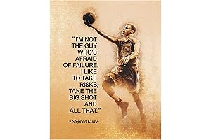 S. Curry Quotes Wall Art Motivational Basketball Sports Poster