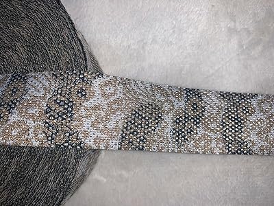 5 Yards Metallic Black White Brown Cheetah Leopard Print Sewing Woven Trim 1.25