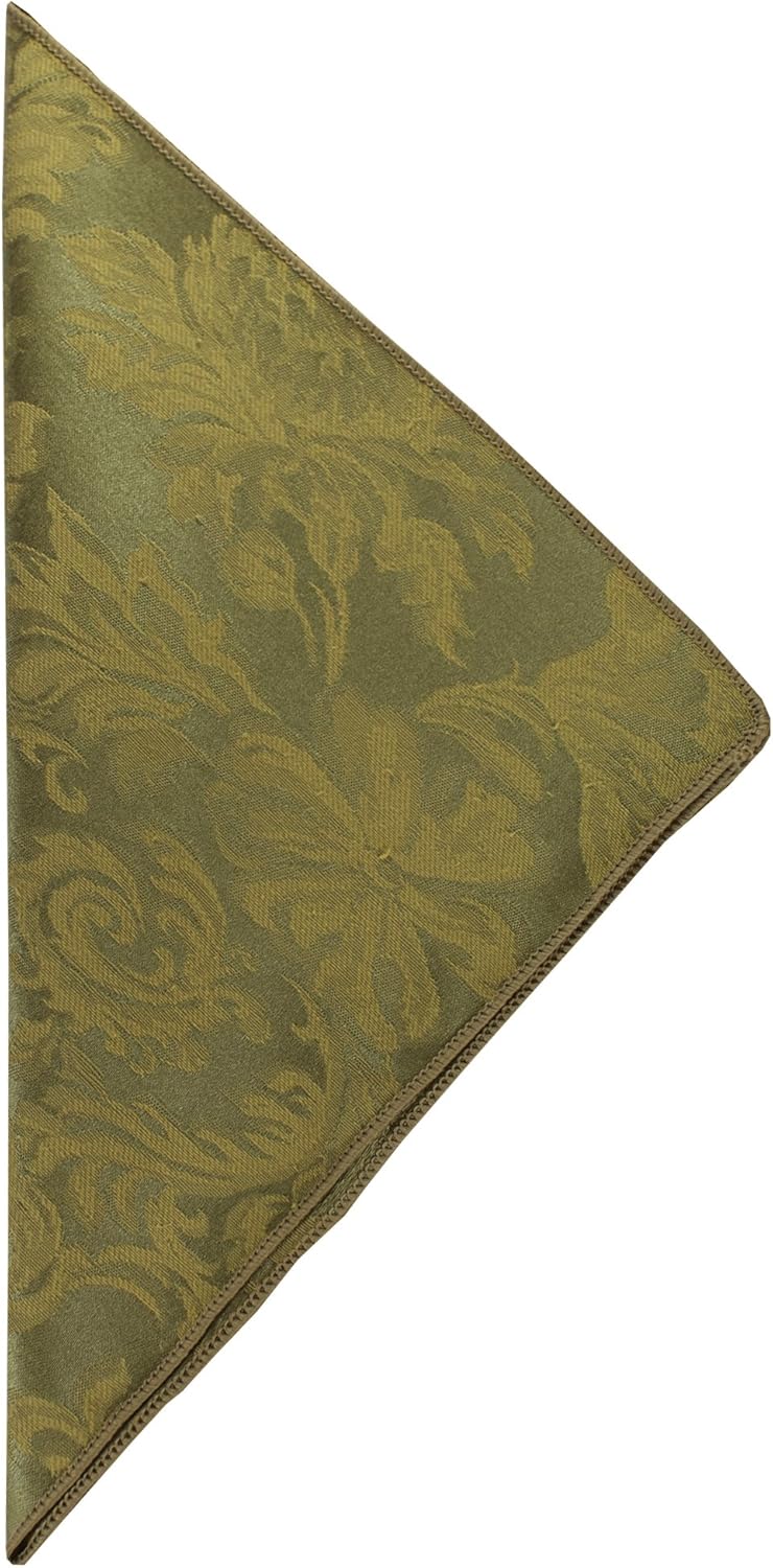 Ultimate Textile -5 Dozen- Miranda 20 x 20-Inch Damask Cloth Dinner Napkins- Jacquard Weave, Dijon Gold