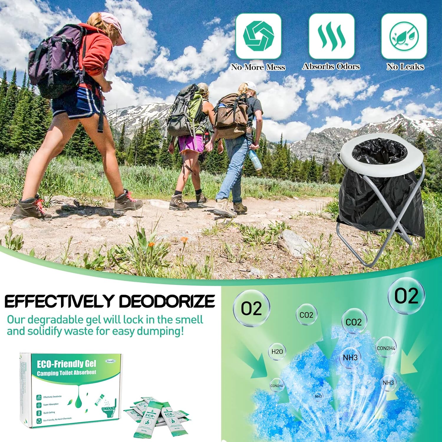 Review HOUSEKIT EcoFriendly Gel for Portable Toilet, Porta Potty