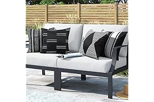 Adabana Outdoor Black Waterproof Pillow Covers