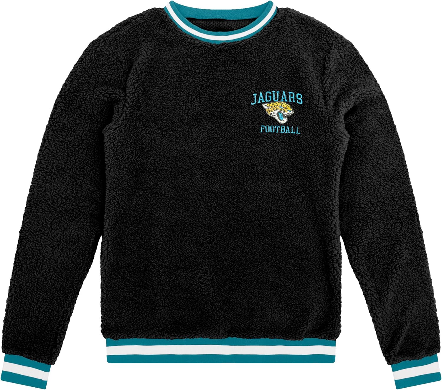 FOCO Men's Standard NFL Logo Sherpa Crewneck Sweater, Team Color - Image 3