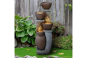 Tranquil Metal Mirror Waterfall Fountain with Light