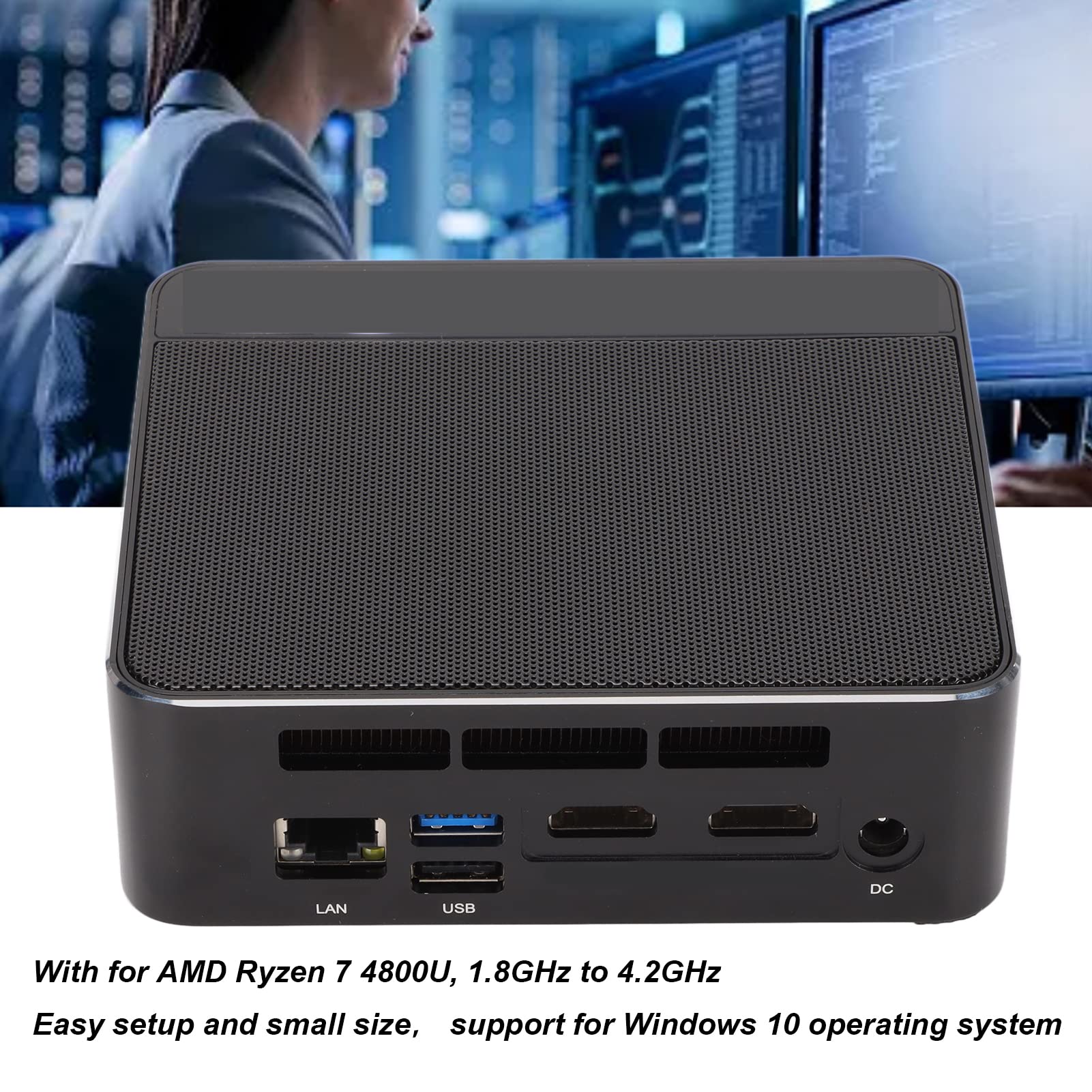 Mini PC, para AMD para Ryzen 7 4800U CPU 16GB RAM 500GB ROM