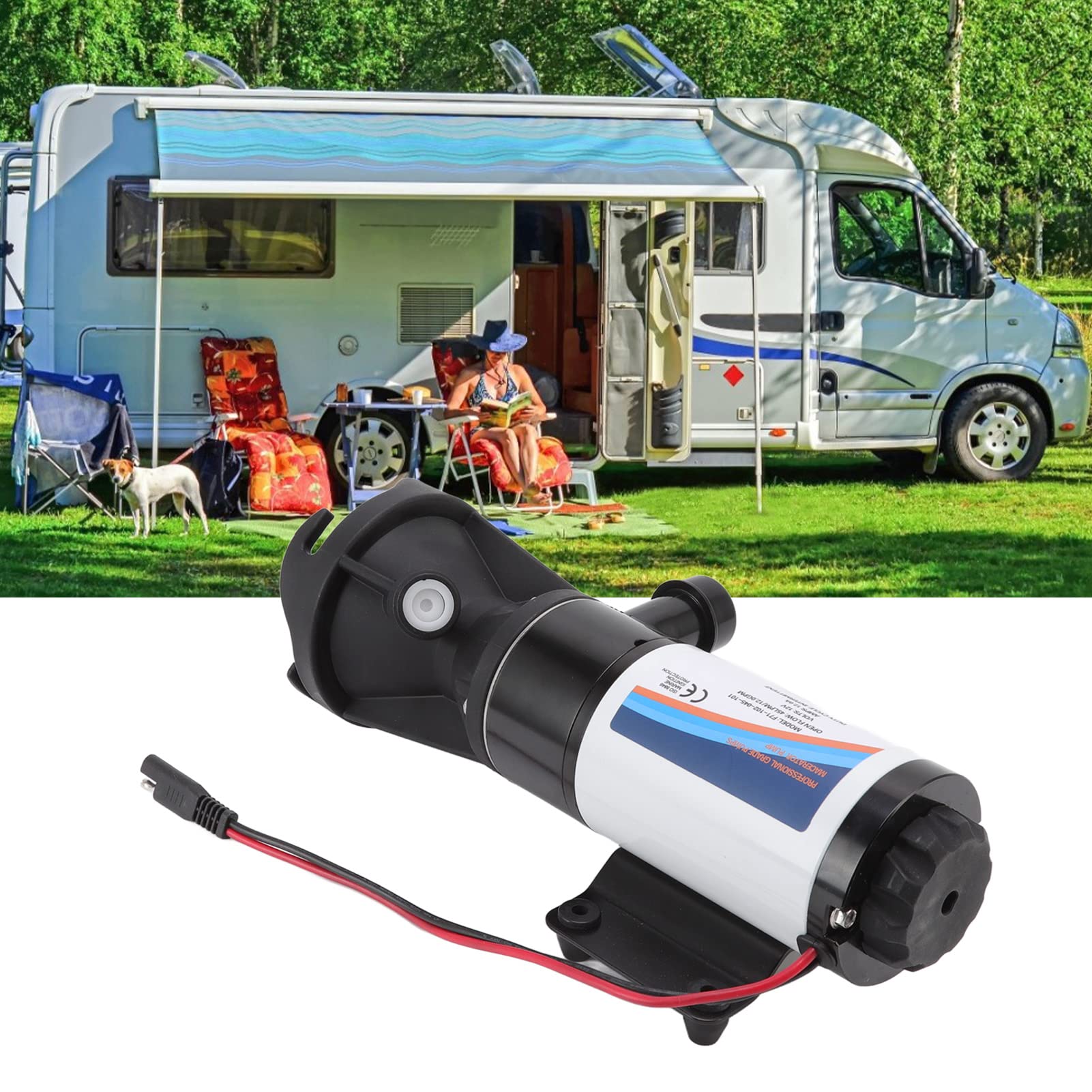 Macerator Pump 12V Portable RV Macerator Water Waste Pump Processor Quick Release Zubehör für Marine Boat RV Sanitärsystem RV Waste Pump Macerator Water