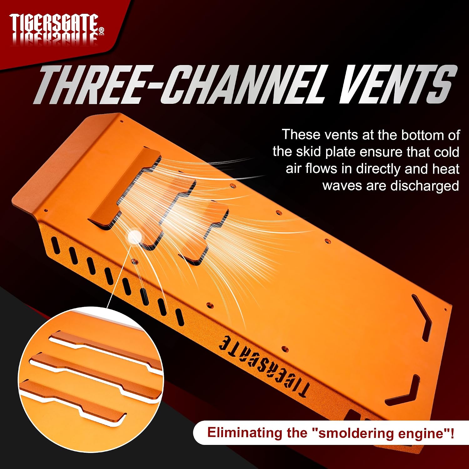 Aluminium Skid Plate Lower Engine Chassis Protection Guard for 2014-2023 Harley Touring Street Electra Road Glide King, Orange