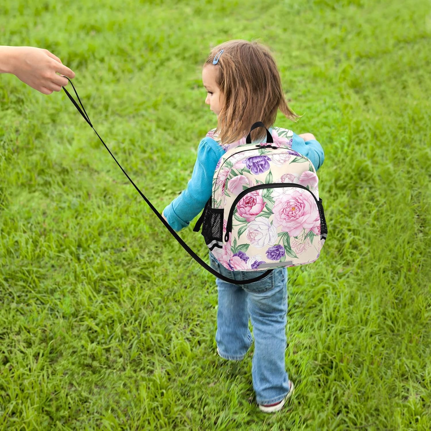 Blossom Foliage Pale Yellow Toddler Harness Backpack for Boys Girls 3-6 Years Kids Backpack with Anti Lost Safety Leash Child Leash Backpack for Walking Preschool Travel