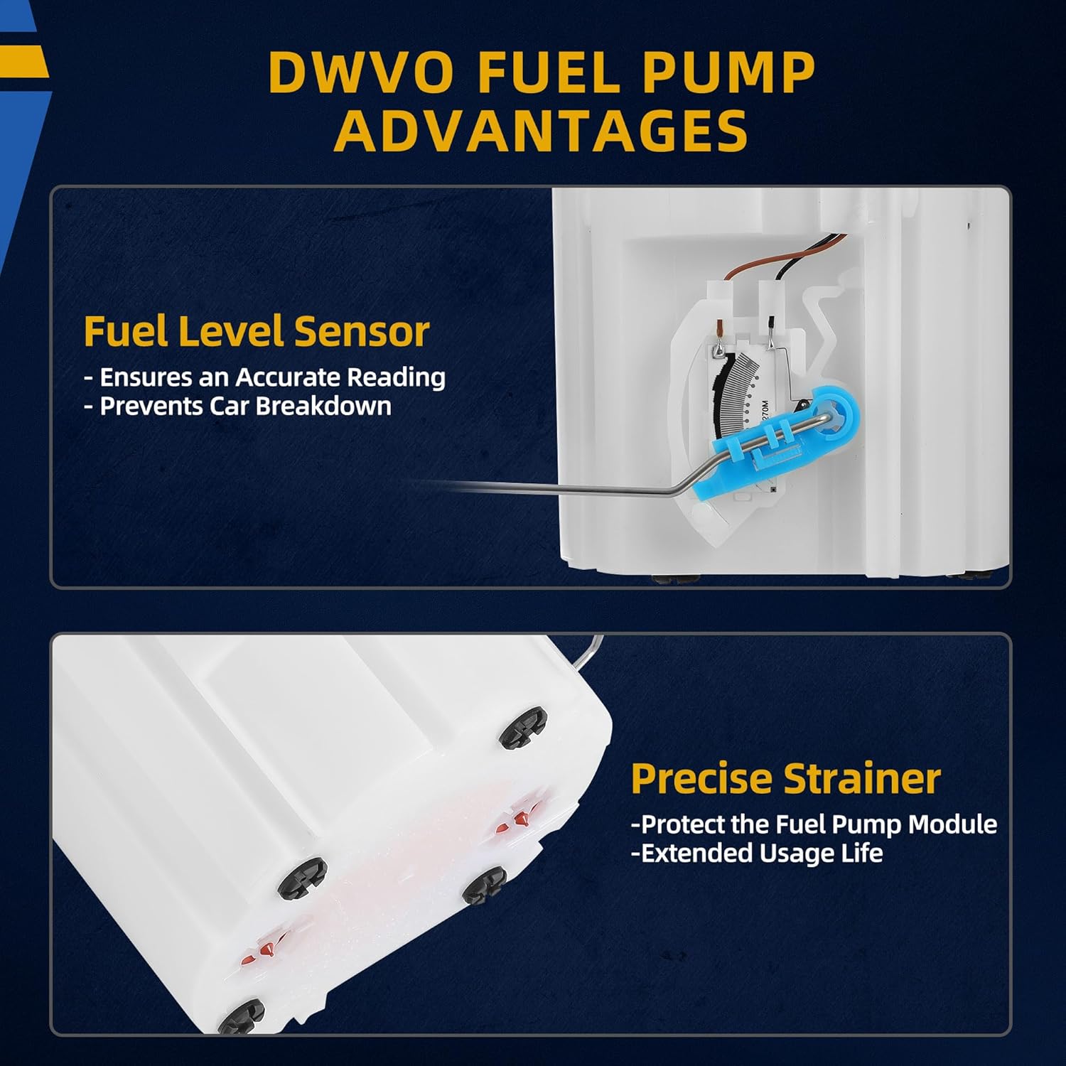 DWVO Fuel Pump Compatible with Hyundai Elantra 2017-2020 2.0L, Kona 2018-2020 2.0L, Accent 2020-2022 1.6L, Kia Forte 2019-2021 2.0L, Rio 2020-2021 1.6L, Rio 2020-2021 1.6L
