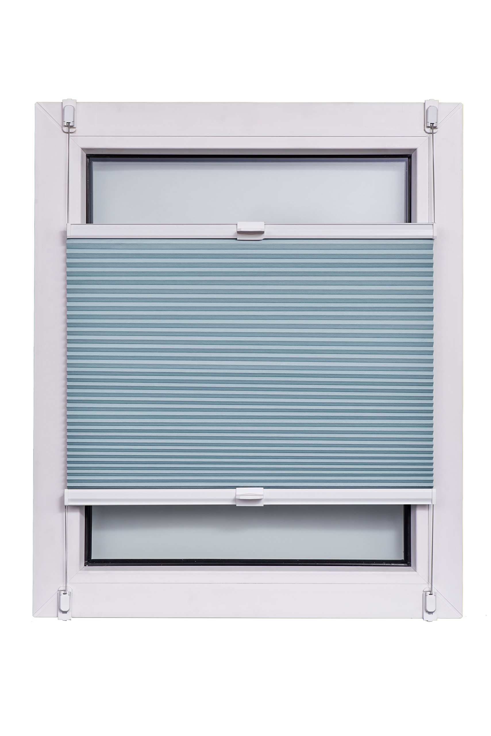 Image secondaire de Store Plissé Nid d'Abeille Sunlines - Lumière du Jour, Bleu, 125x150 cm