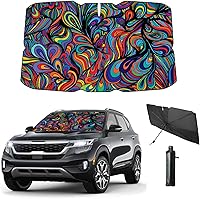Vista 13 de Paraguas para Parabrisas Coricha 2025 Accesorios para Coche 100% Ocultación Sombras para Parabrisas Frontales de Coche Paraguas Visor Solar Ojos