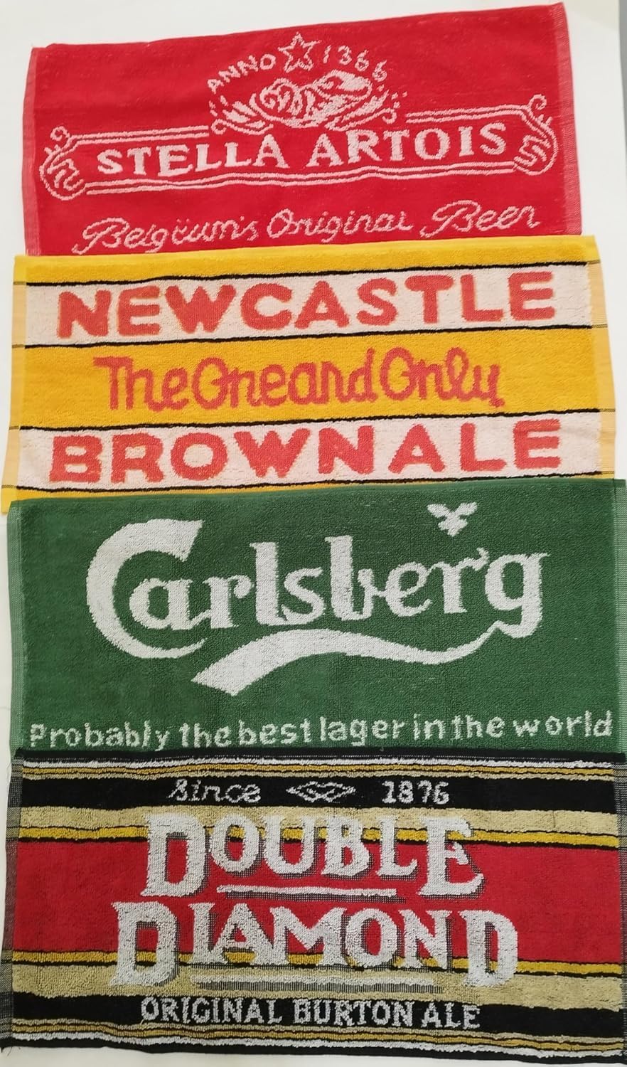 Set of 4 Assorted Bar Towels - Ales