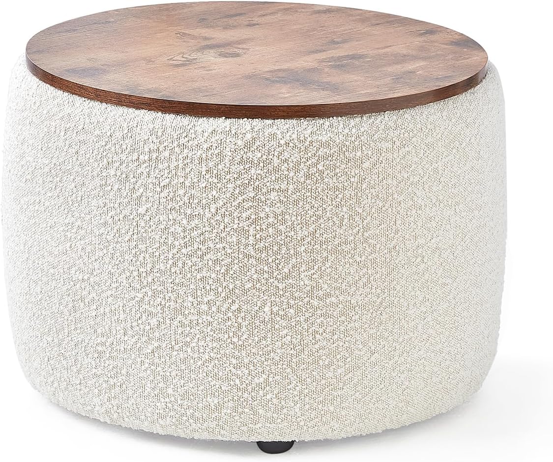 DormCo 2East™ - Storage Table Ottoman - Off White