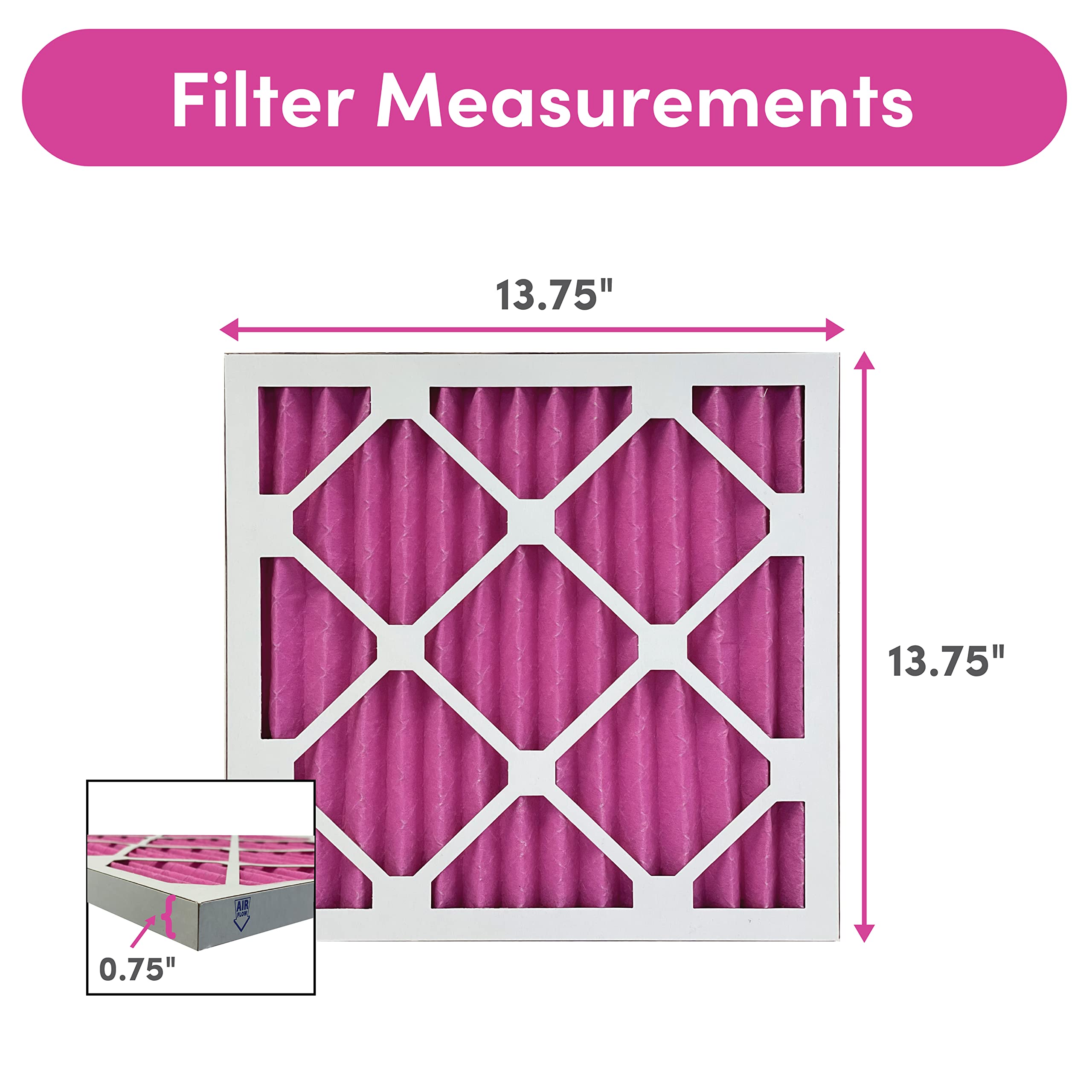 14x14x1 Air Filter by Colorfil Color Changing Filters Designed for