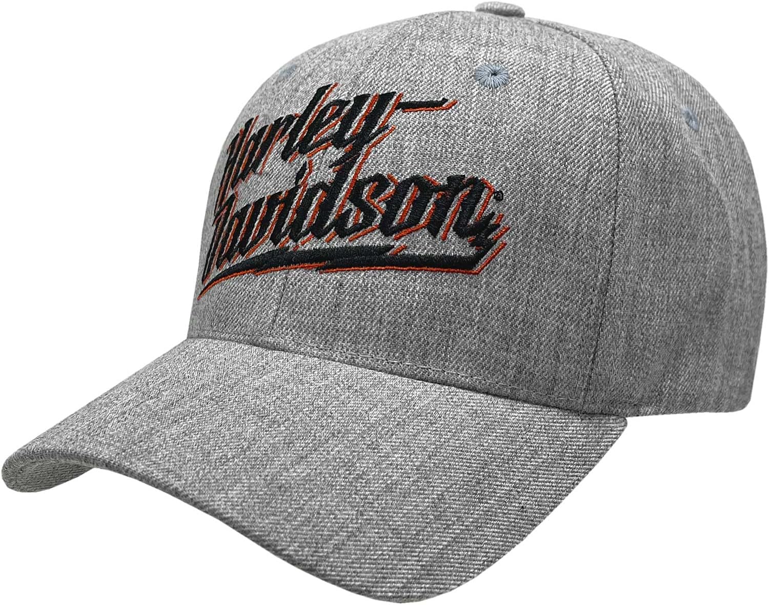 Harley-Davidson Men's Thunder Bolt Curved Bill Adjustable Baseball Cap - Gray