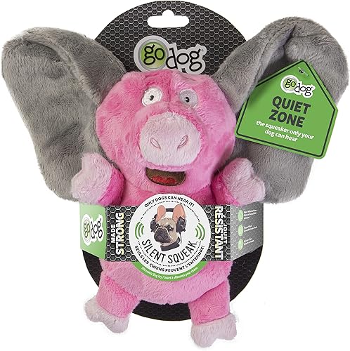 Vista 28 de goDog Flips Gator-Monkey Silent Squeak - Juguete de peluche para perro, tecnología Chew Guard, verde, grande Erizo marrón (pelos locos)