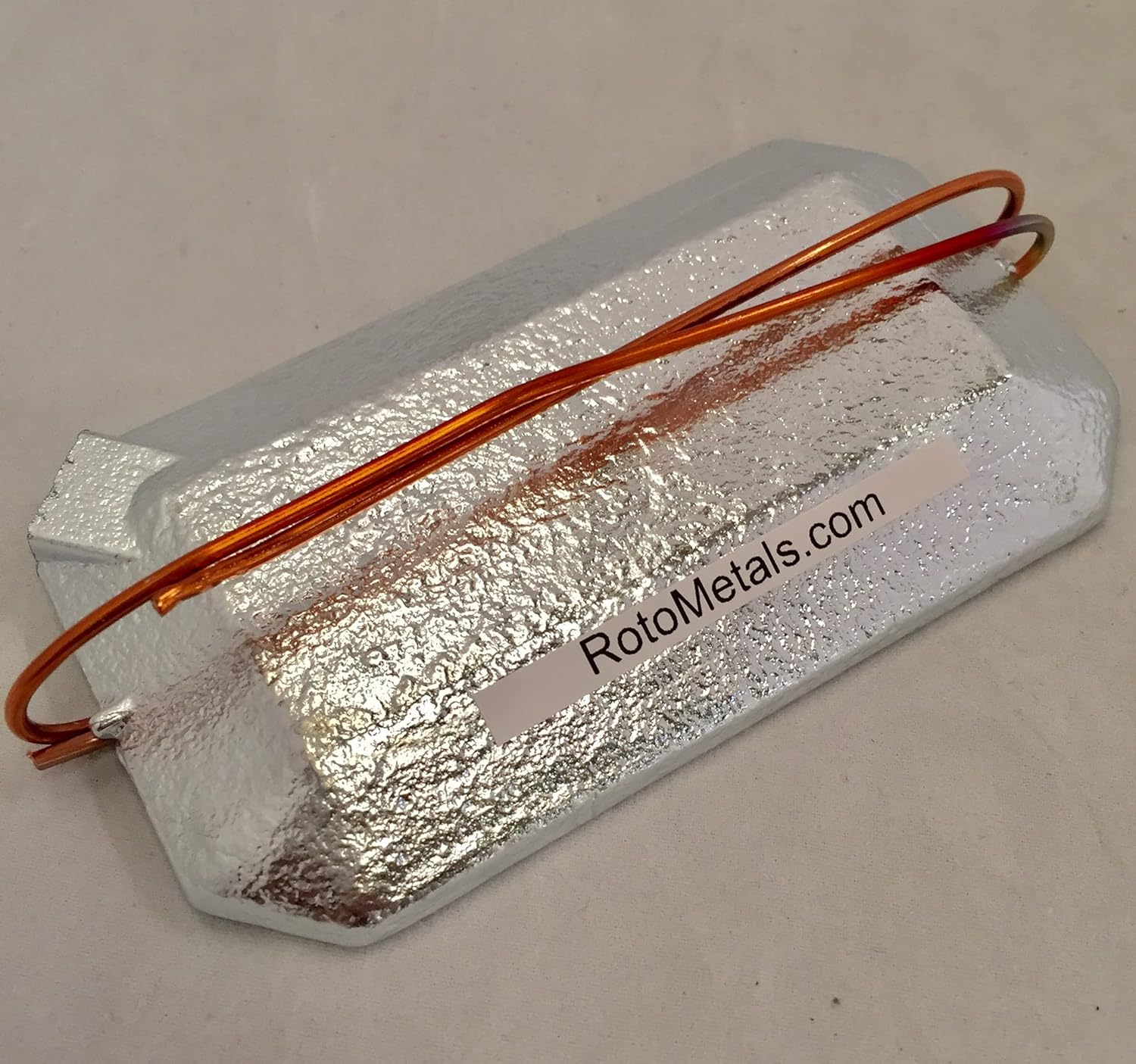 RotoMetals Zinc Anode Hang Overboard w/Copper Wire 2.5 inch X 4.5 inch About 1 Pound