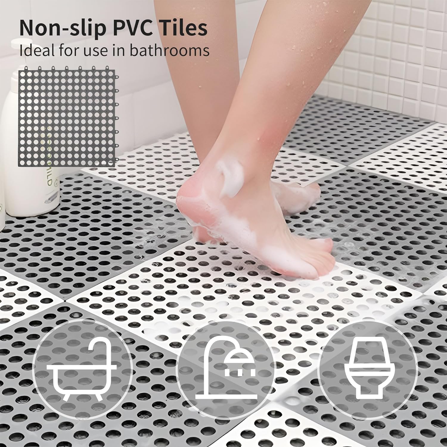 Snehalu Non-Slip Interlocking 30x30 Top View