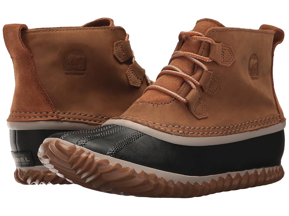 

SOREL Kids Out 'N About Lace (Little Kid/Big Kid) (Elk/Black) Girl's Shoes, Tan