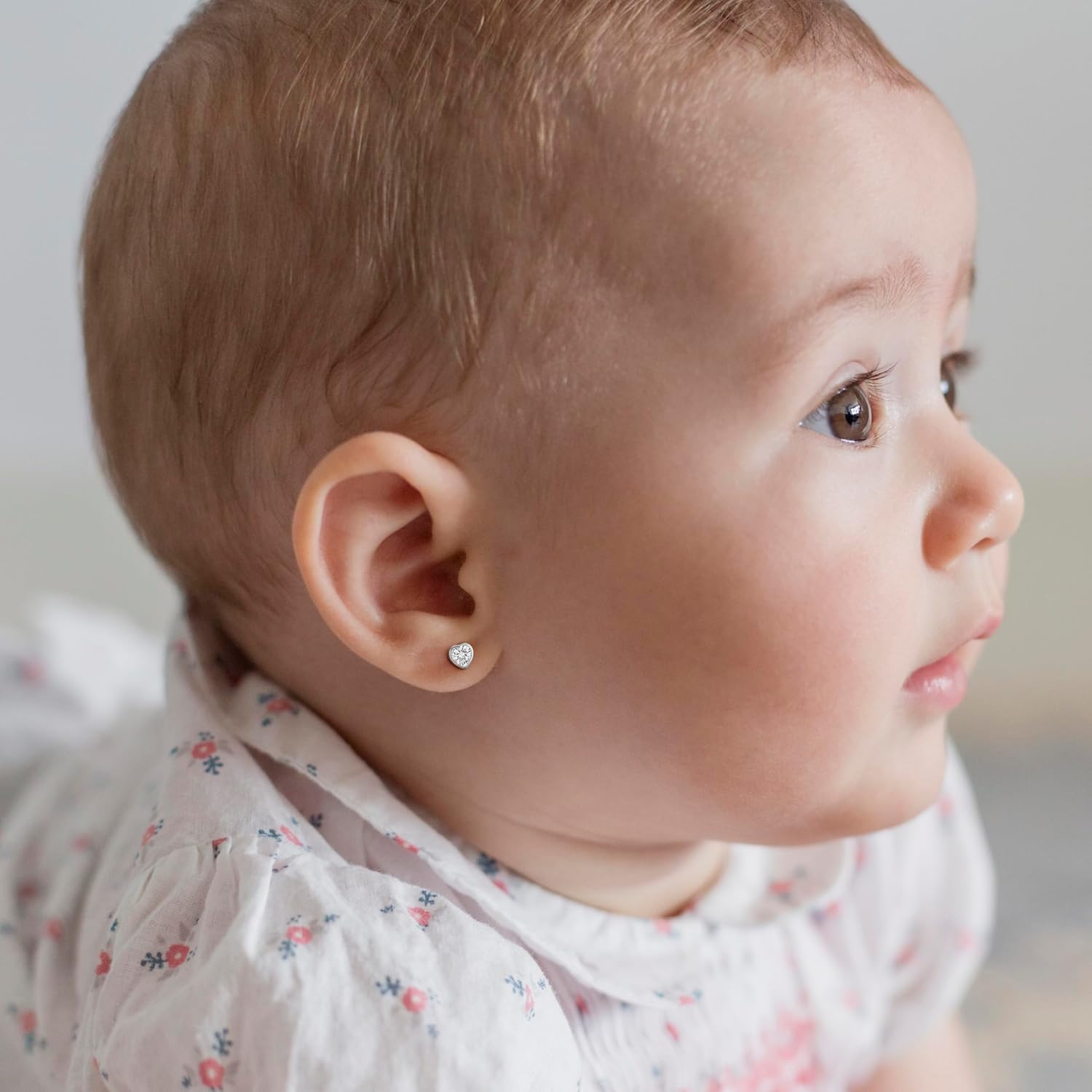 Heart Birthstone Earrings with Screw Backs | Hypoallergenic Sterling Silver Studs for Girls, Babies, Kids & Teens | Safe Jewelry Gift for Birthdays & Holidays - Image 3