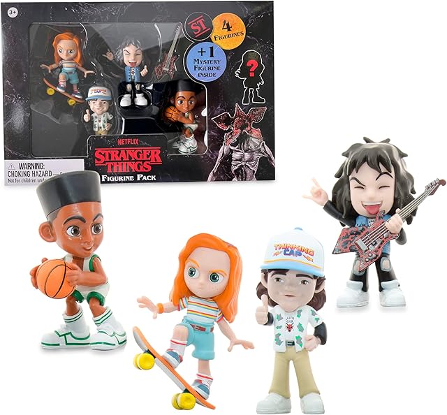 Famosa - Stranger Things Magic Capsules, Pack of 5 Figures, Lucas, Max, Dustin and Eddie plus 1 Surprise Figure, Collection, Random Model Shipping (700017640), Multicoloured
