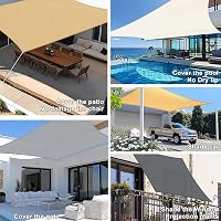 Veață de soare SUNNY GUARD dreptunghiulară 2,5x3 m, HDPE respirabilă, cu filtru UV, culoare antracit, pentru terasă și grădină 6