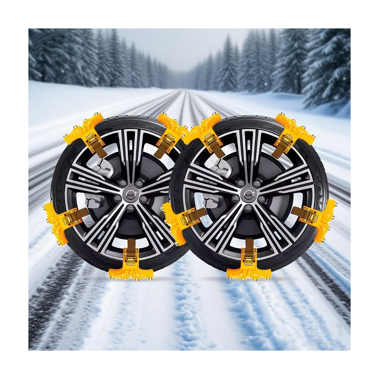 Catene da neve per Chevrol𝘦t Tahoe SUV(1999-2006),10 Catene Ghiaccio Professionali - Sistema Antiscivolo Avanzato, Montaggio Rapido, Aderenza Ottimale, Affidabile Tutte Stagioni