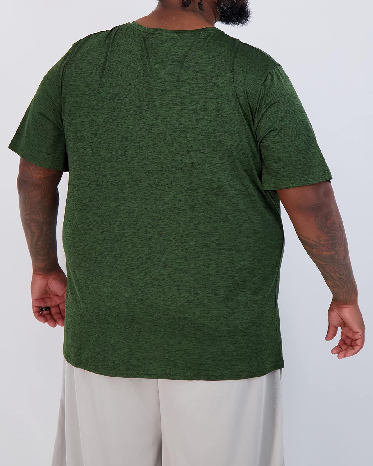 Real Essentials 3 Pack: Men’s Big & Tall Short Sleeve Dry Fit Crew Neck T-Shirt - Gym Workout Athletic Running Tee (3XT-5XT) - Image 3