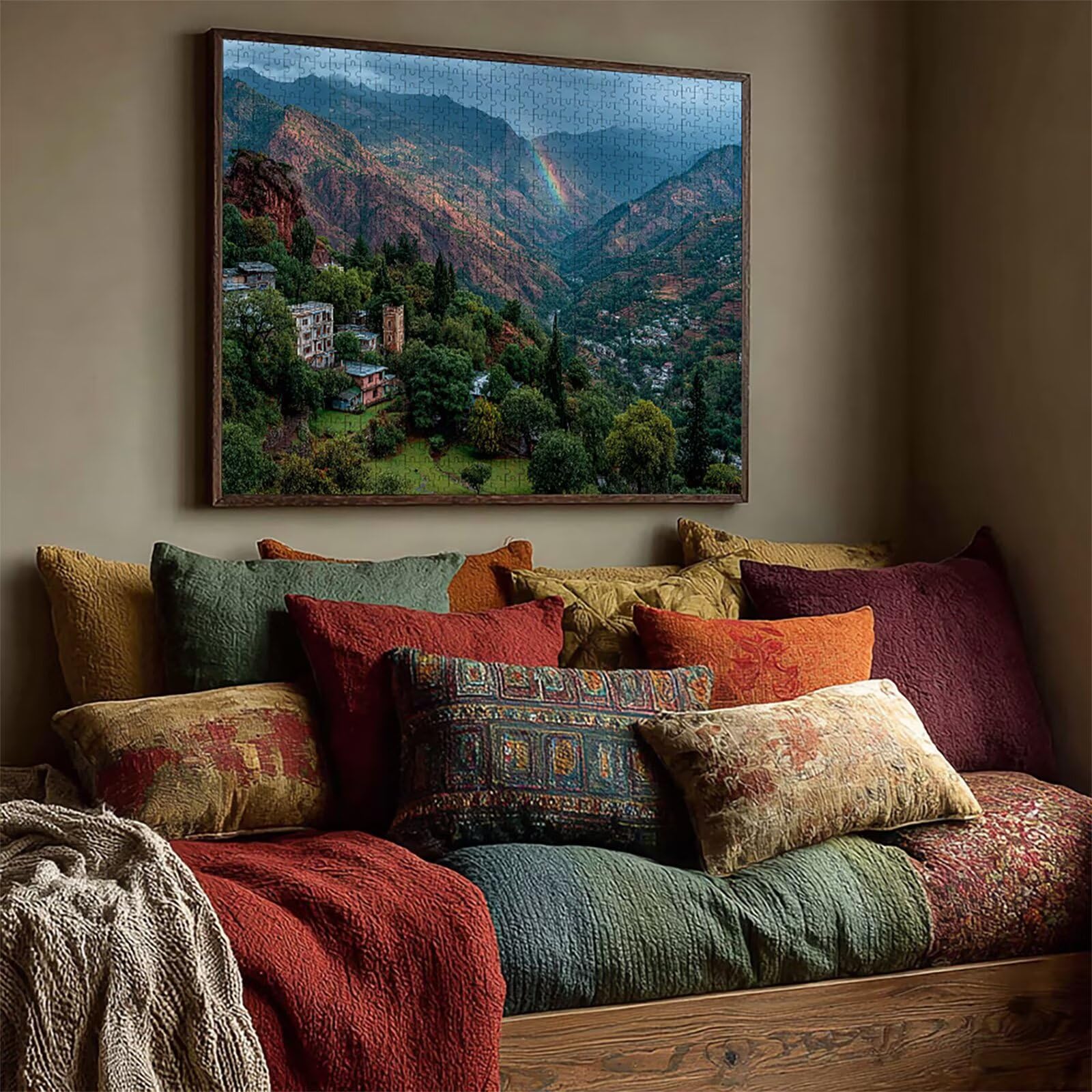 Puzzle Arte con Scatola Pianta, Visualizzazione Puzzle Legno 3000 Pezzi Adulti 122x81cm, Attività di Intrattenimento ad Alta Difficoltà, DIY Classici Gioco, Jigsaw Per Tutta La Famiglia, Q-8916
