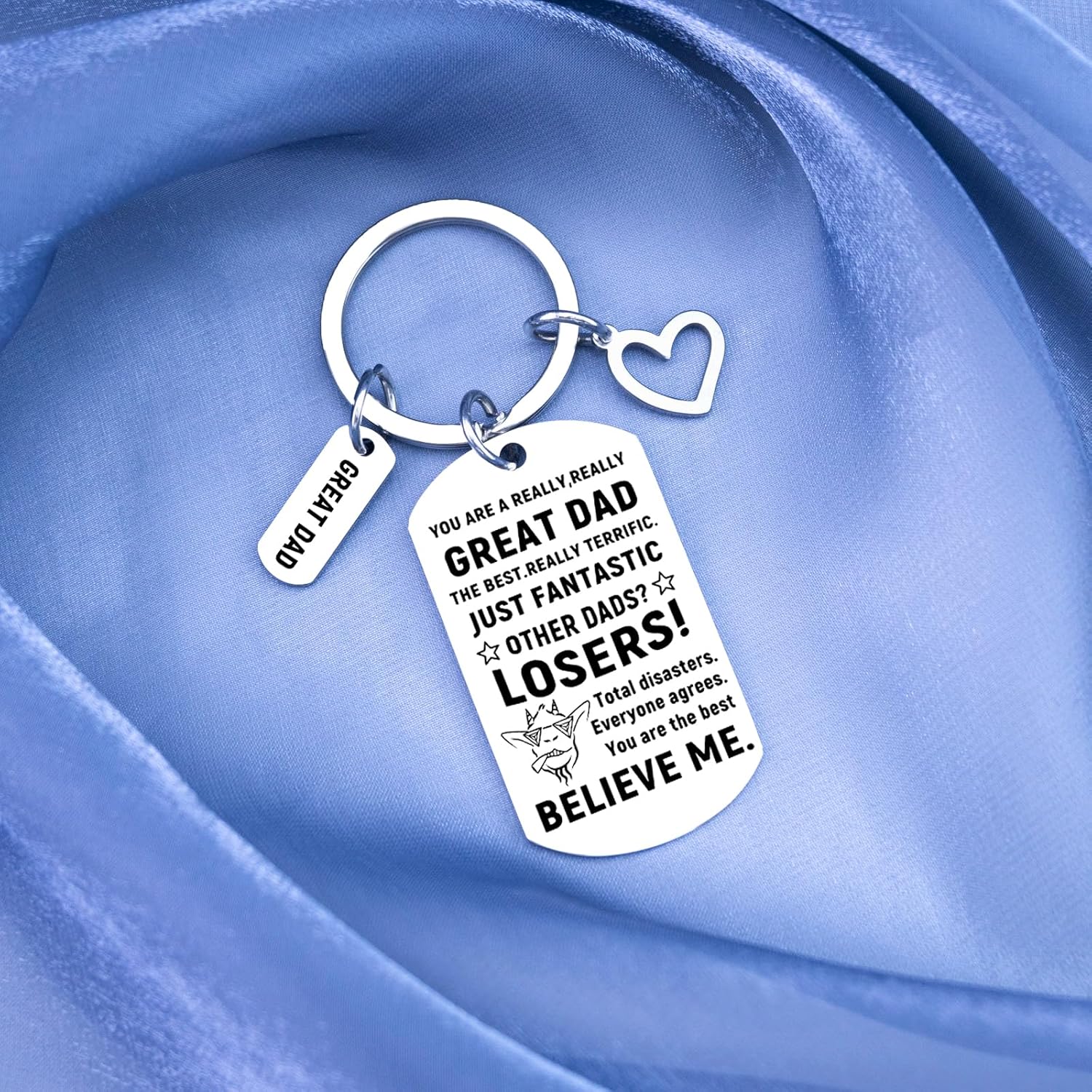 父の日のお父さんギフト 息子娘からの男性の誕生日ギフト 父の日キーホルダー 面白い誕生日 感謝祭 モチベーションアップ 彼への感謝の