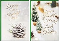 Vista 10 de Hallmark Tarjetas de Navidad en caja, acebo navideño (40 tarjetas de Navidad con sobres)