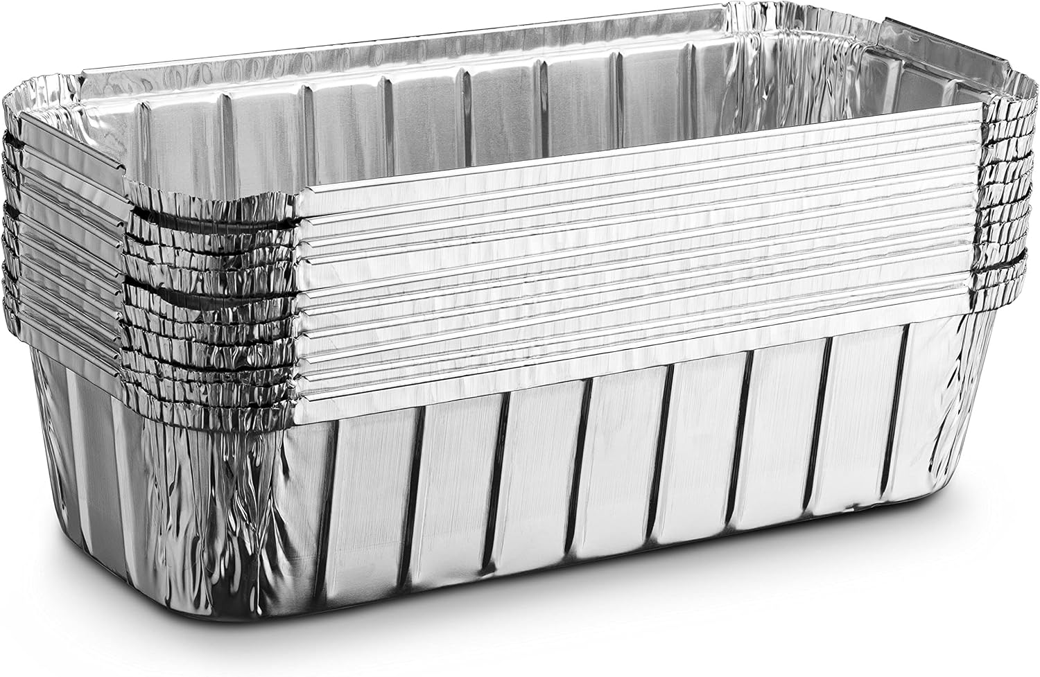 Propack [50 Pack - 3lb Loaf Size Disposable Aluminum Foil Meal Prep Cookware Loaf Pans 10.5"x5"x2.5", Oven, Toaster, Grill, Cooking, Roasting, Broiling, Baking, Event, Take Out, Restaurant