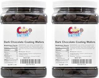 Sarah's Candy Factory Coating Melting Wafers Dark Chocolate in Jar, Kosher and Gluten Free, 3 Lbs 2 PACK