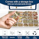 Métrique & SAE Kit d'assortiment d'écrous de rivet(420 Pcs),m3 m4 m5 m6 m8 m10 M12#6-32#8-32 #10-24 1/4"-20 5/16"-18 3/8"-16 UNC Ensemble de rivets à tête plate, Finition zinc plaquée en acier au carbone