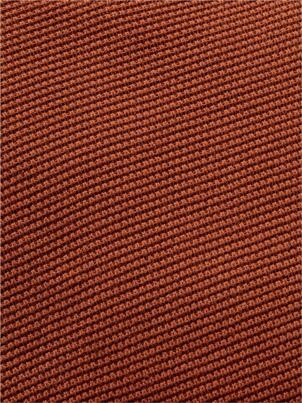 Otto Kern Pullover Herren, Rollkragenpullover aus 100% Baumwolle, Strickpullover, Pulli Herren mit luxuriöser Reiskorn-Optik, zeitlos & hochwertig, Terrakotta, Gr. L