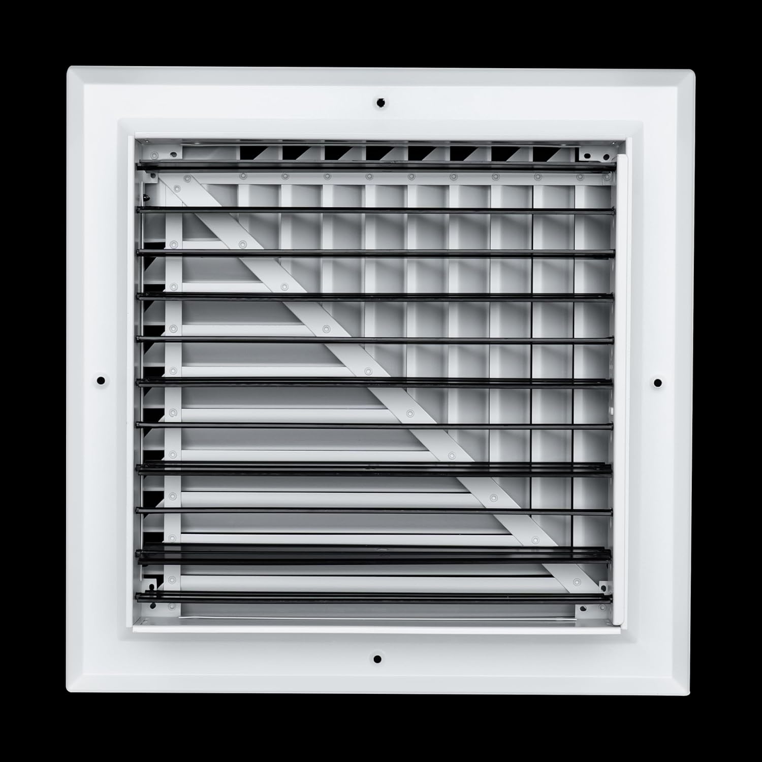 fits 12x12 duct opening 2 way aluminum square ceiling diffuser by handua | register vent cover grille for ceiling | rust proof | white | outer dimensions: 13.75" x 13.75" 1 12" x 12" duct size