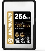 256GB CFexpress 4.0 Type A Card Up to 1750MB/s Read Speed & 1750MB/s Write Speed Type A Memory Card for RAW 4K/8K Video Recording Compatible with Sony Alpha Sony FX Cameras Gold