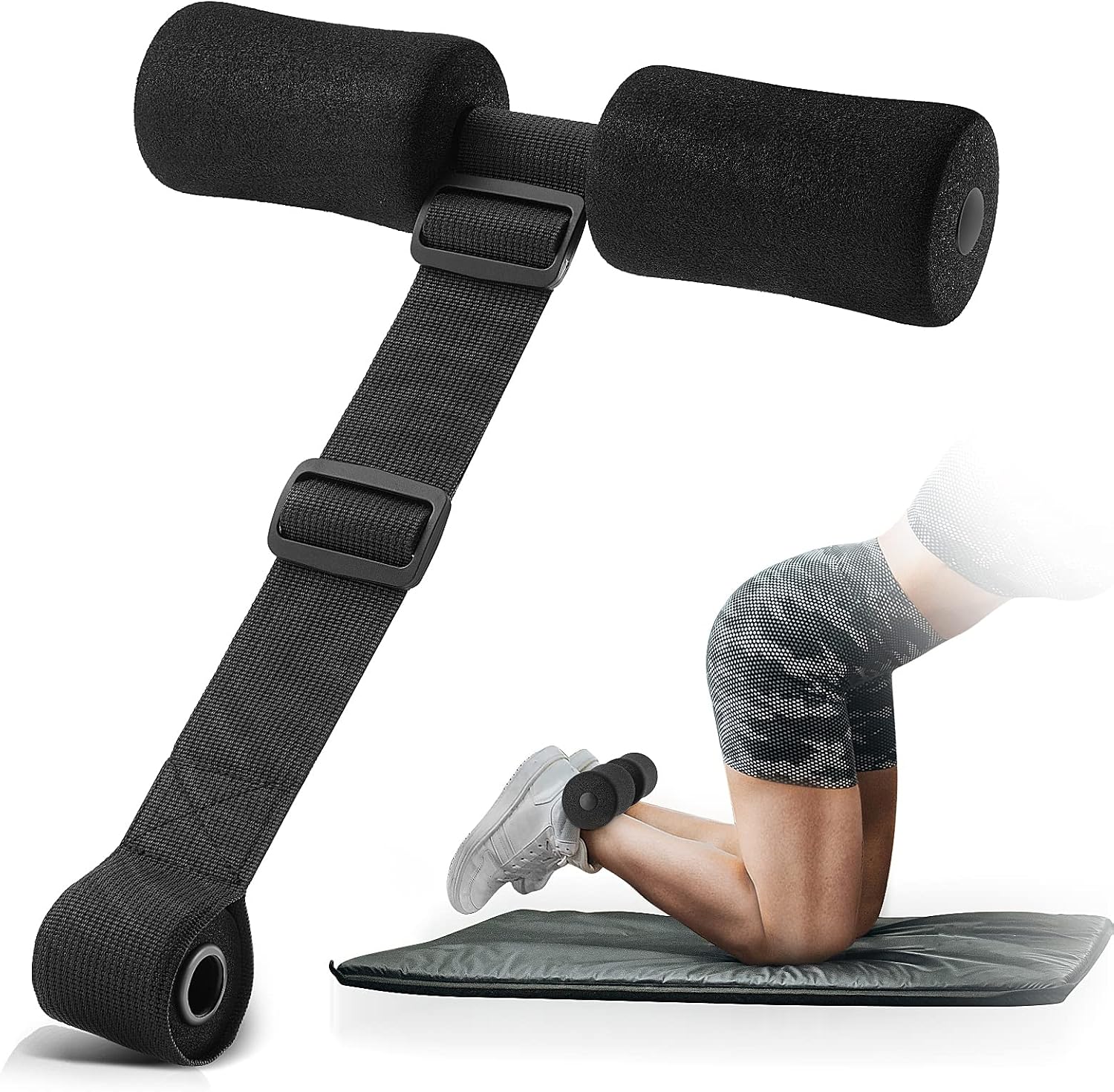 ALHONLY Nordic Hamstring Curl Strap - Premium Home Workout Gear - 10 Second Setup Nordic Curl - Rated for 300+ pounds - Used for Hamstring Curls, Spanish Squats, Ab Workout, Nordic Curl