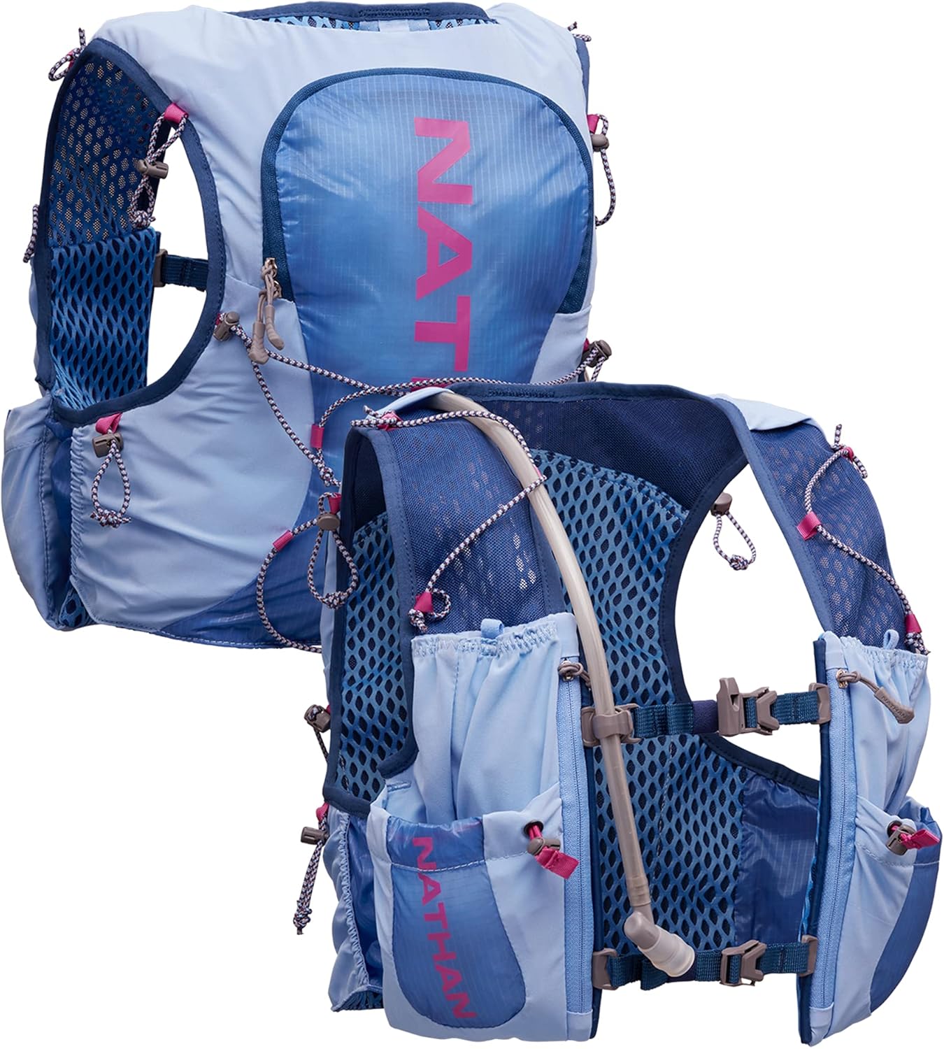 Nathan Vapor Airess 3.0 7 Liter Hydration Vest w/ 2L Bladder, Air Mesh Shoulder Straps, Front Pockets & Back Zipper Pocket, Breathable & Moisture Wicking