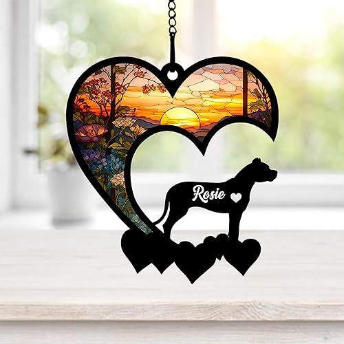 NAZENTI Atrapasoles personalizado Dogo Argentino, atrapasoles personalizado Dogo Argentino para pérdida de mascotas, regalo de adorno conmemorativo