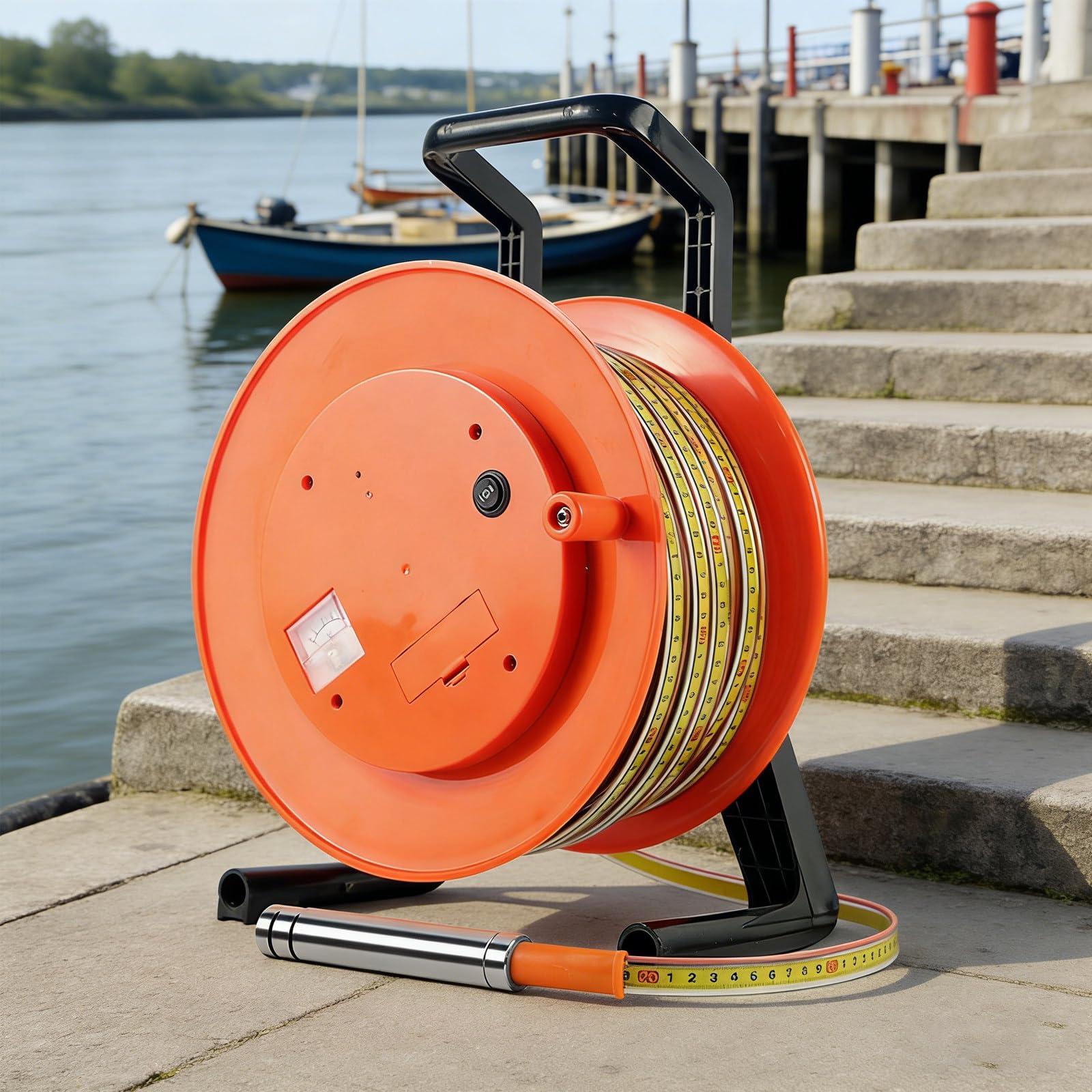 Jauge de profondeur d'eau avec étui de transport pour puits et nappes