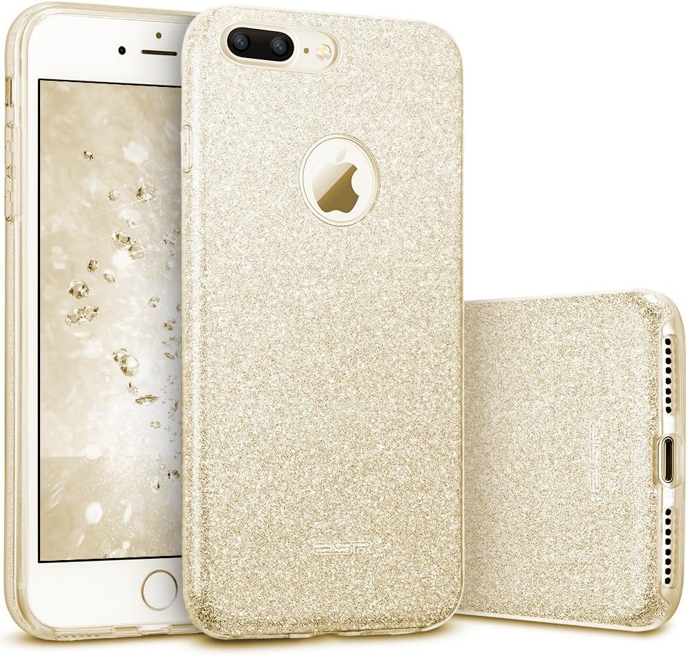 iPhone 7 Plus Case, ESR Luxury Glitter Sparkle Bling Designer Case [Slim Fit, Hard Back Cover] Shinning Fashion Style for 2016 Apple iPhone 7 Plus 5.5" (Champagne Gold)