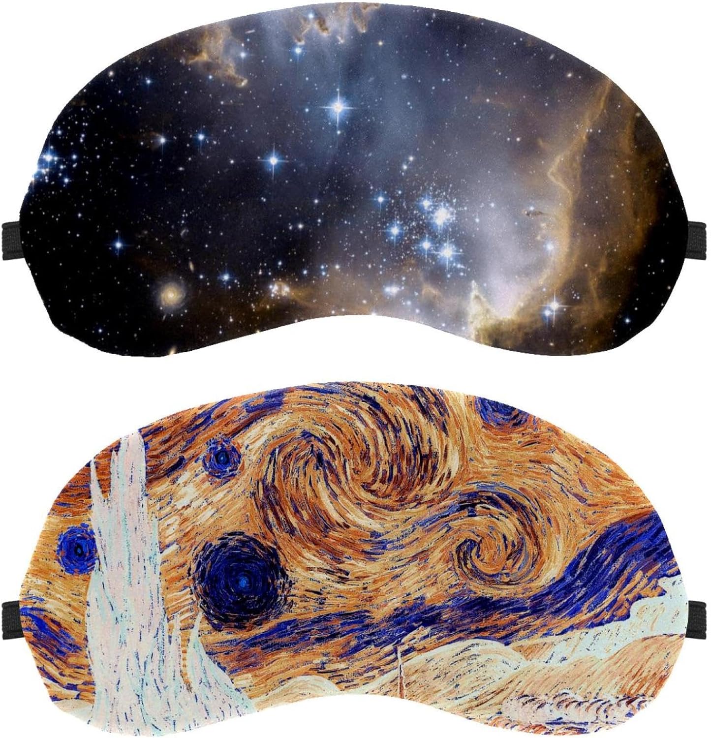 2 maschere per gli occhi della notte stellata per dormire, per dormire, per dormire, copertura morbida per gli occhi per viaggi, pisolini, aereo, blocco della luce