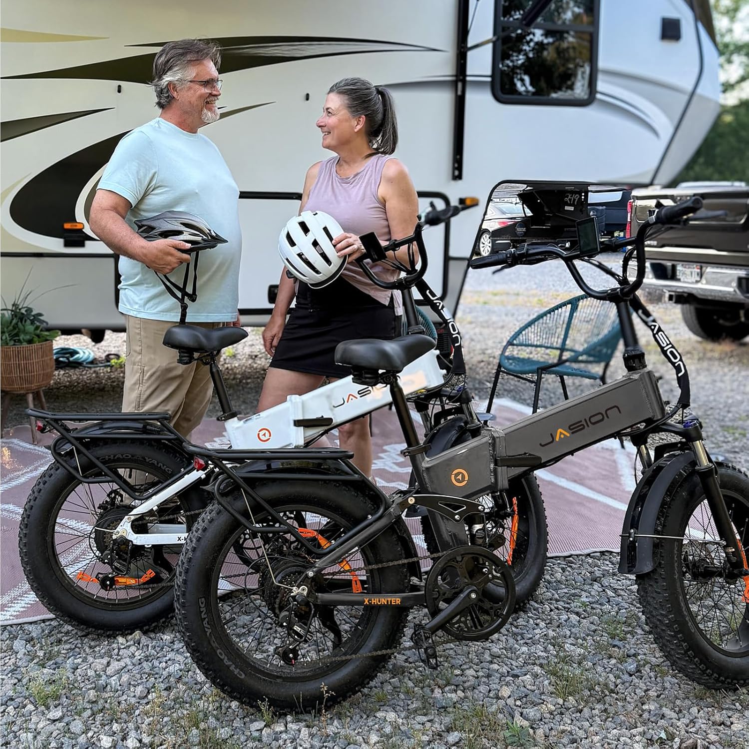 Jasion X Hunter/PRO Electric Bike for Adults,1800W/1400W Peak 20''Fat Tire Foldable Ebike,Folding E Bike Up to 80/70 Miles Range,720/624WH Removable Battery,30 MPH E Bike,Certified by UL2849