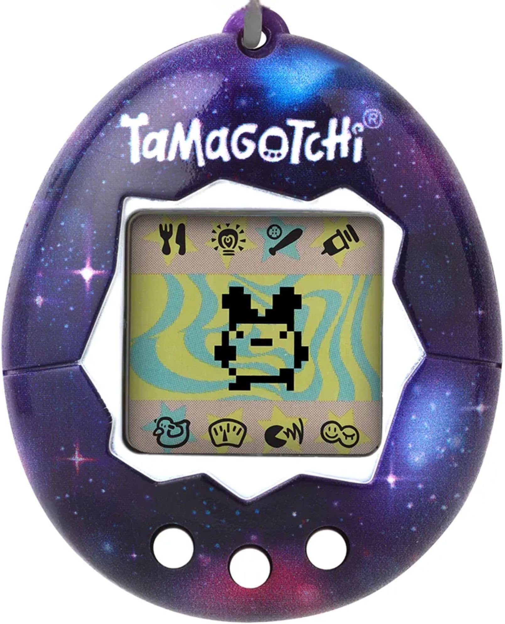 Bandai Original Galaxy Shell Original Cyber Pet 90s Adults and Kids Toy with Chain | Retro Virtual Pets are Great Boys and Girls Toys or Gifts for Ages 8+