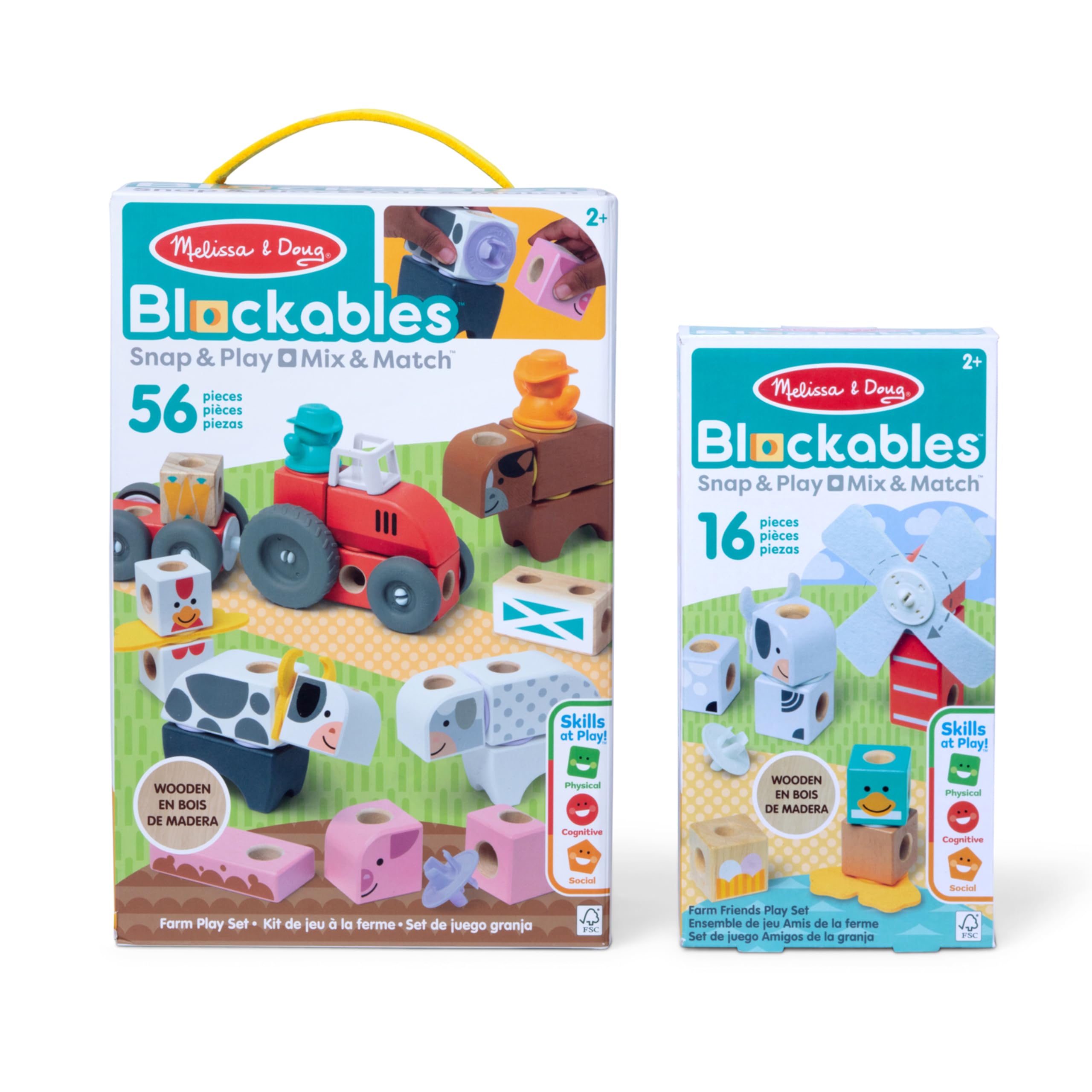 Melissa & Doug Pacchetto Bloccabili Fattoria (Mini Farm & Regular Farm