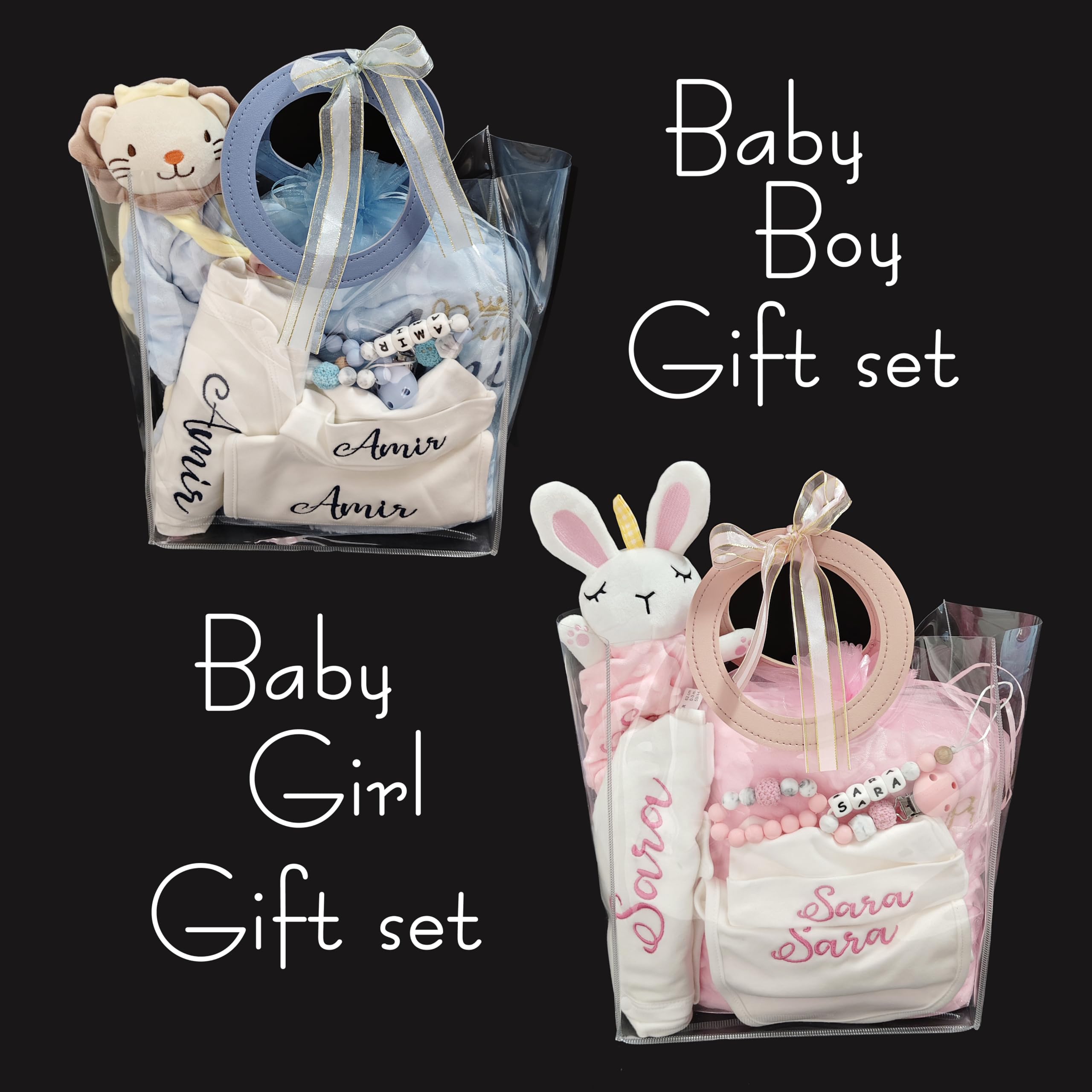 Personalized Baby Blanket Wearable Sleep Sack for Newborn Boys and Girls, Custom Baby Blanket with name, Customized Gift Set Essentials, 0-12 Months Minky Fleece Sleeping Bag Swaddle Sleepsuit