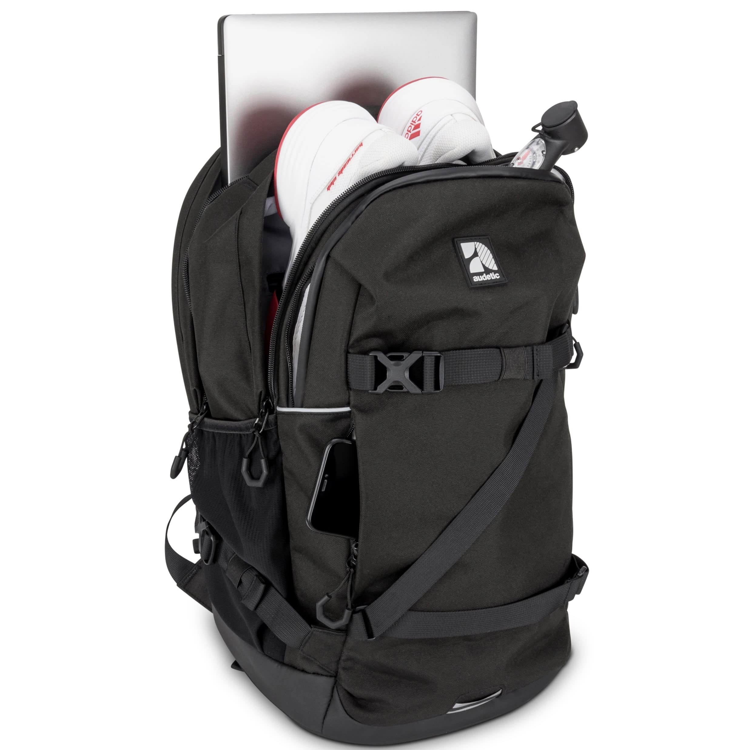 Audetic Mochila Escolar Niñas, Adolescentes Negro - Cosmo - Mochila Ergonómica y Grande para Campus - Mochila Sostenible para el Colegio, Ocio, Viajes - Hidrófugo