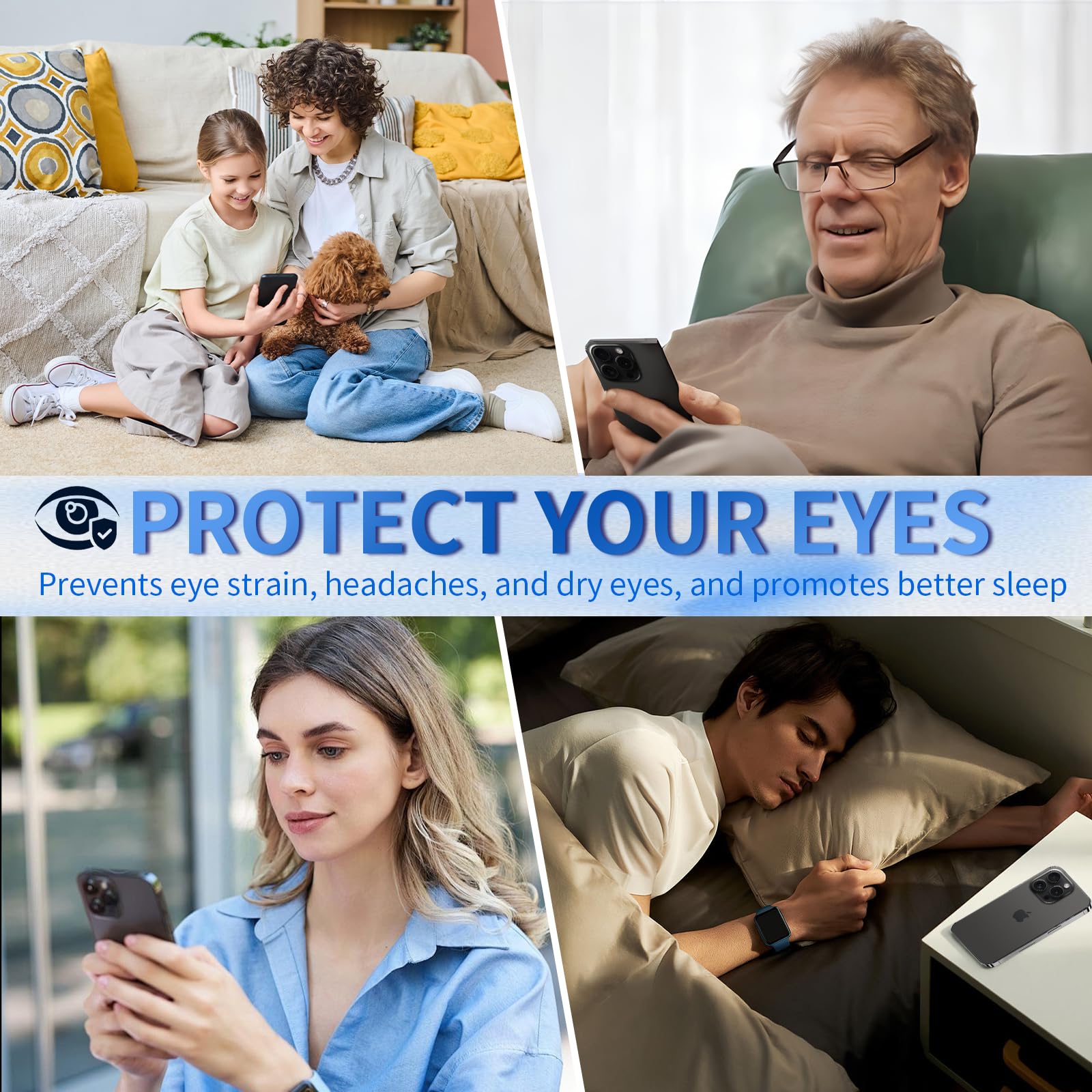 Tentoki 2 Pezzi Pellicola per iPhone 13 / 13Pro / 14 (6,1 Pollici),Anti-luce-blu Vetro Temperato [Protezione degli occhi] Copertura completa 2.5D Pellicola,Anti Graffio,Durezza 9H vetrino