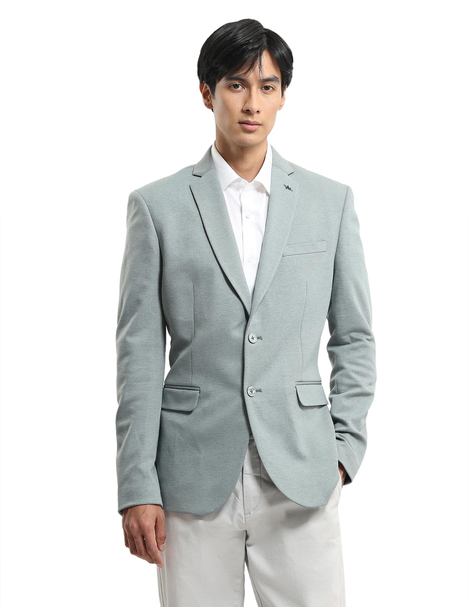 arrow Men's Zero Calorie Slim fit Heathered Blazer-picture-23