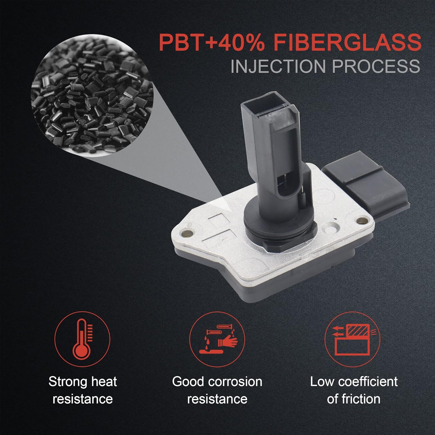 Maf Mass air Flow Sensor Meter Compatible with Ford E150 E250 1999-2003; Mustang 2001-2004; Ranger 2001-2003; Mercury Mountaineer 1999-2003 and More Replace OE XF2F-12B579-AA 86-50011
